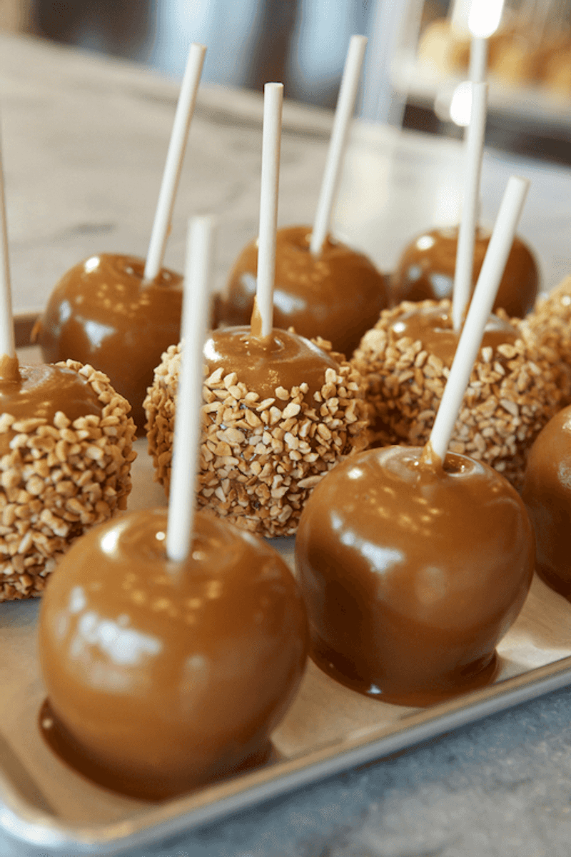 Caramel Apples, Sliced and Boxed for the Stroll Caramel Apples, Sliced and Boxed for the Stroll