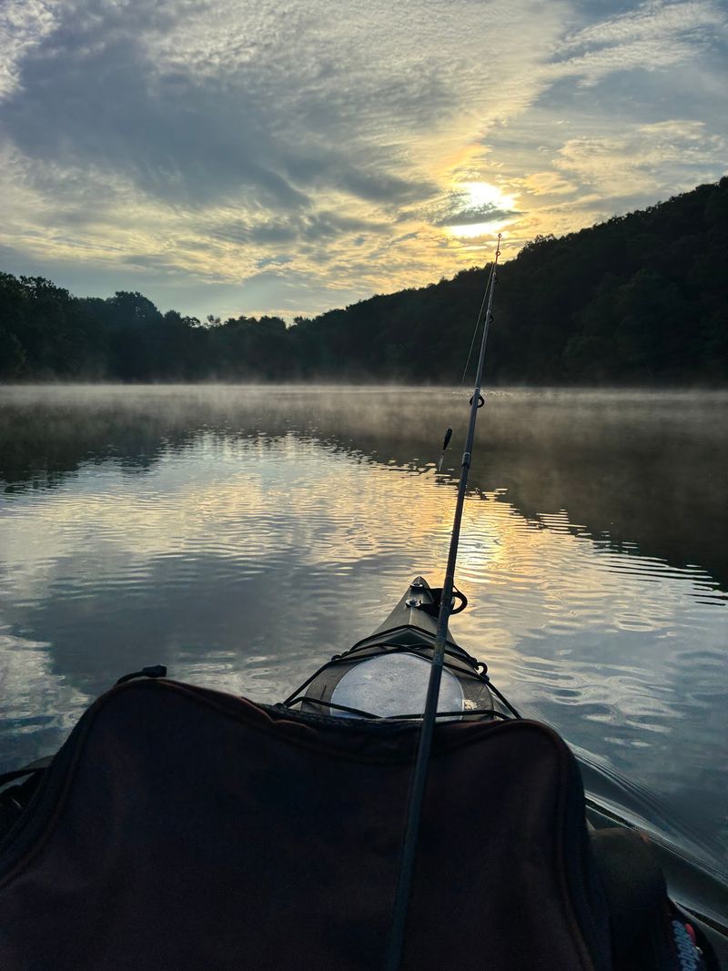 Casting a Line on a Quiet Arkansas Morning Casting a Line on a Quiet Arkansas Morning