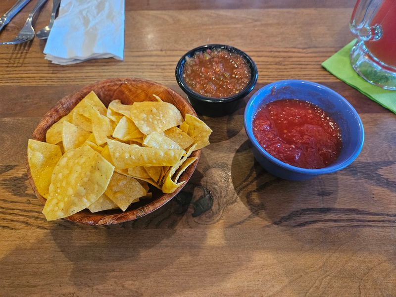 Chips, Twin Salsas, and Fried Tacos Chips, Twin Salsas, and Fried Tacos