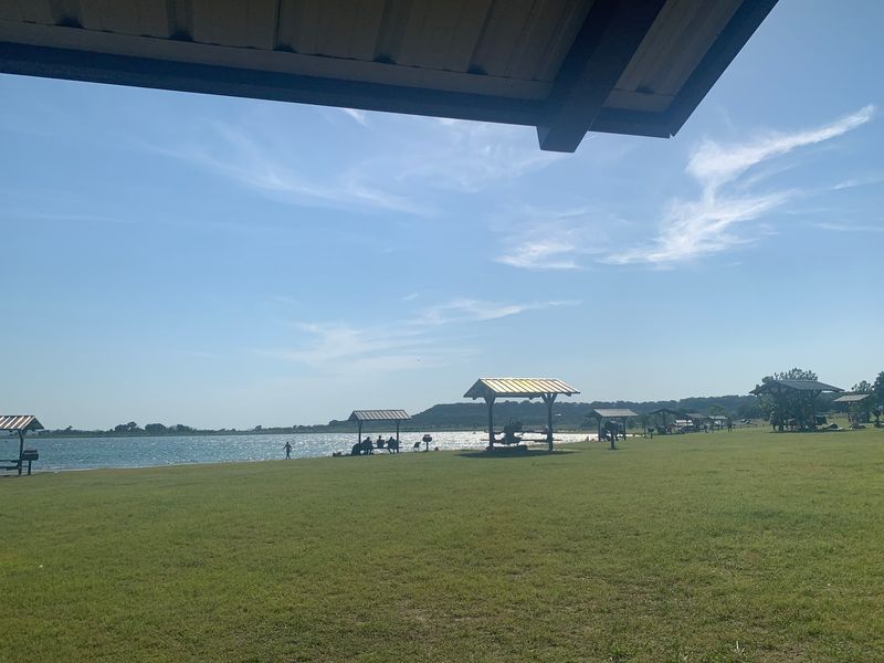 Covered Picnic Tables With a View