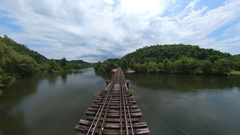Crossing the Famous Trestle Bridge Crossing the Famous Trestle Bridge