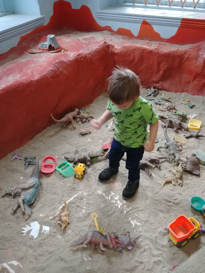 Dinosaurs, a Basement Dragon, and a Model Train Track Dinosaurs, a Basement Dragon, and a Model Train Track