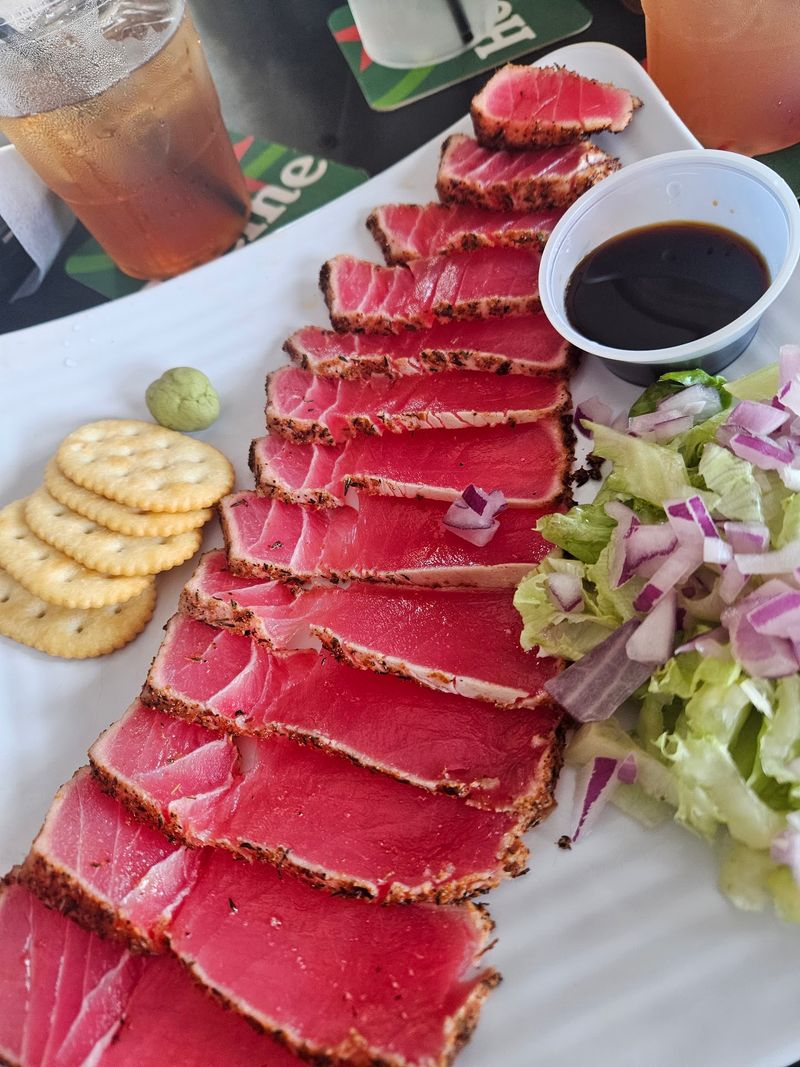 Fresh Ahi Tuna and Crab Dip Pretzel Fresh Ahi Tuna and Crab Dip Pretzel