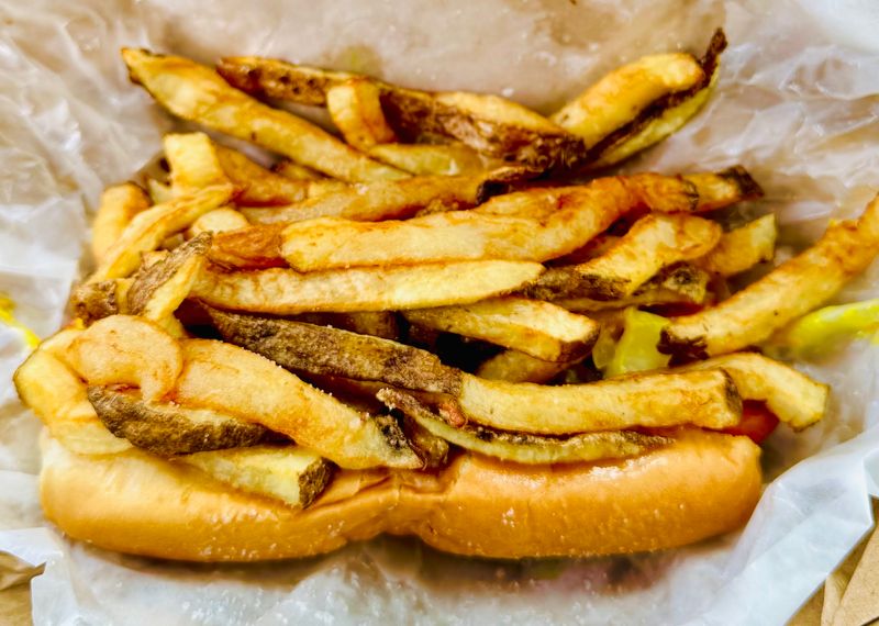 Fresh-Cut Fries Piled Right on Top Fresh-Cut Fries Piled Right on Top