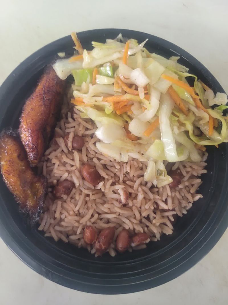 Fried Plantains and Rice and Peas as Supporting Stars Fried Plantains and Rice and Peas as Supporting Stars