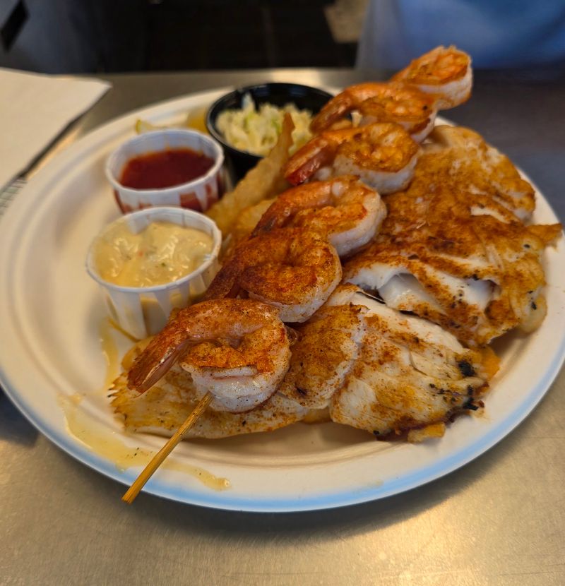 Grilled Red Snapper and Halibut Plates Grilled Red Snapper and Halibut Plates
