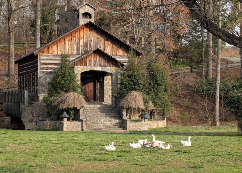 Grounds With a Chapel, Gazebo, and Stream Grounds With a Chapel, Gazebo, and Stream
