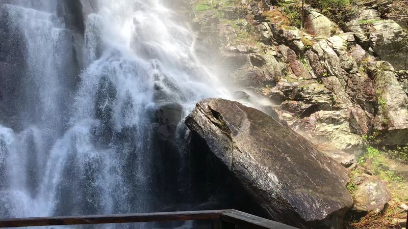 Hickory Nut Falls and the Splash at the Bottom Hickory Nut Falls and the Splash at the Bottom
