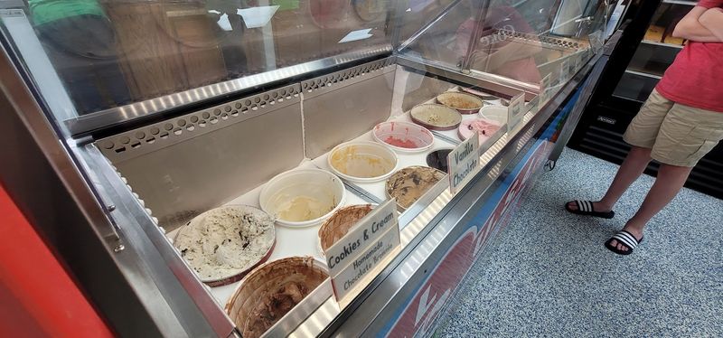 Homemade Ice Cream Counter in the Back Homemade Ice Cream Counter in the Back