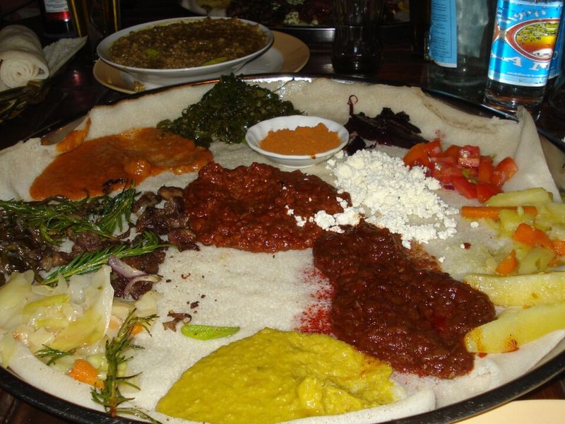 Injera with Wat - Ethiopia and Eritrea Injera with Wat - Ethiopia and Eritrea