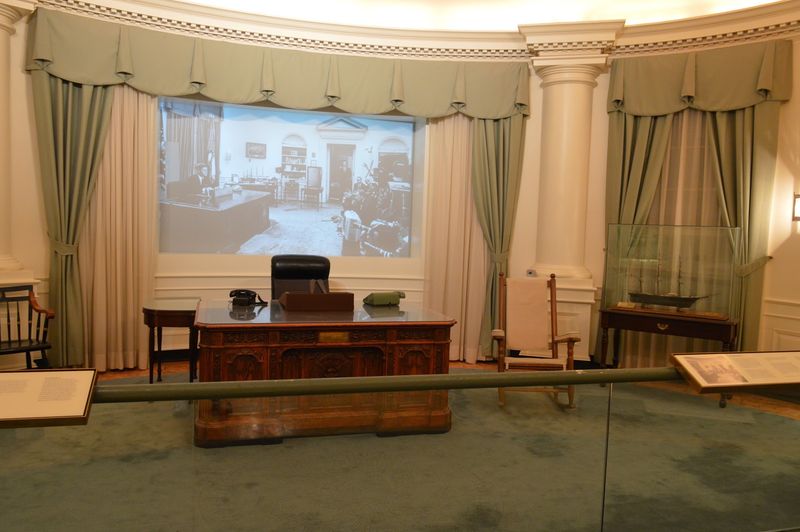 Inside a Recreated Oval Office Inside a Recreated Oval Office