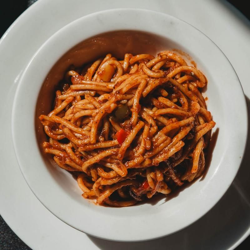 Jerk Chicken and Jerk Spaghetti on the Same Menu