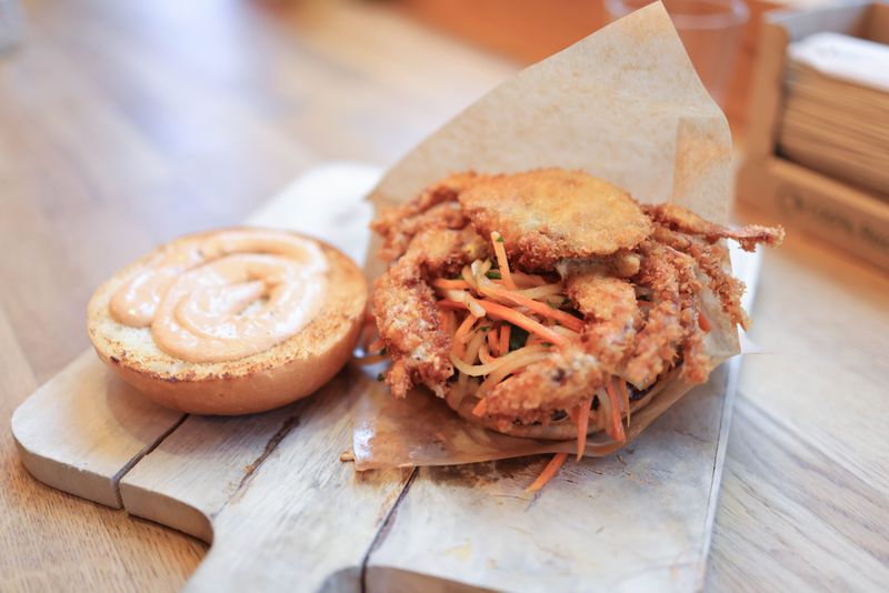 King Crab Sandwich at Upscale Seafood Restaurants - often $40 to $60 and up King Crab Sandwich at Upscale Seafood Restaurants - often $40 to $60 and up
