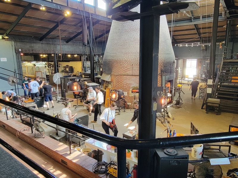 Live glassblowing that holds a room Live glassblowing that holds a room