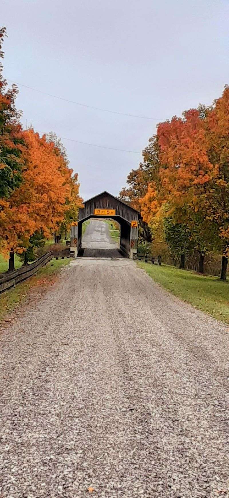 Location and Setting of the Caine Road Covered Bridge