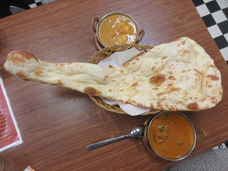 Naan or Roti with Curry Naan or Roti with Curry