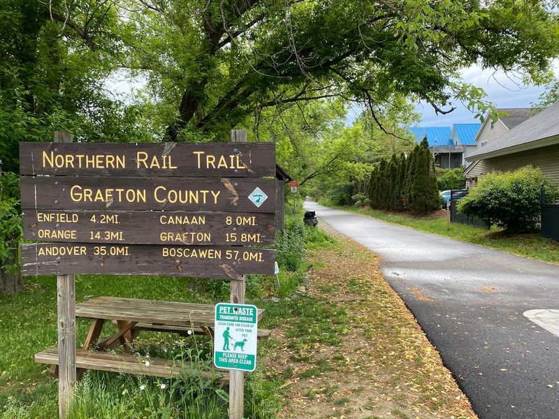 Northern Rail Trail, Trail Head, Lebanon and Enfield, New Hampshire Northern Rail Trail, Trail Head, Lebanon and Enfield, New Hampshire