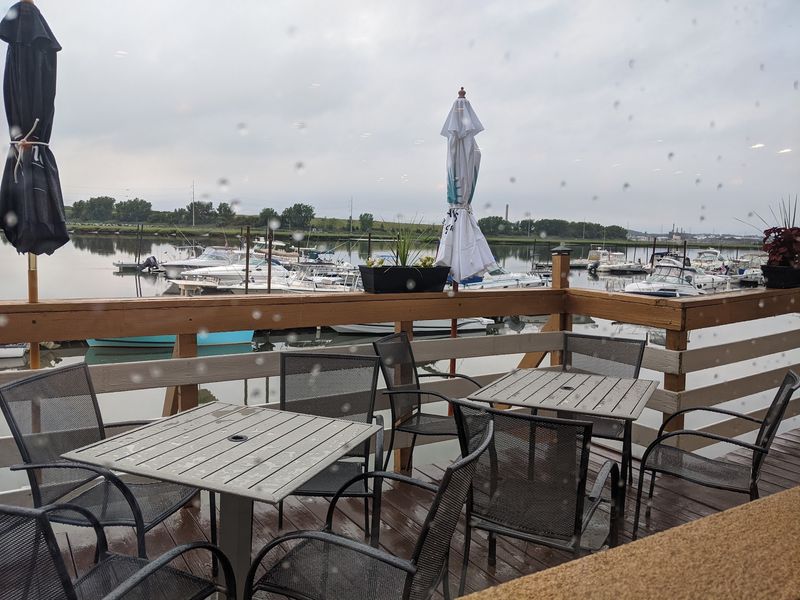 Patio Seating Right by the Water Patio Seating Right by the Water