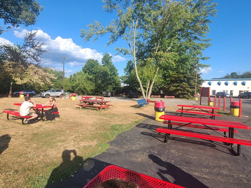 Picnic Tables And A Casual Outdoor Pause Picnic Tables And A Casual Outdoor Pause