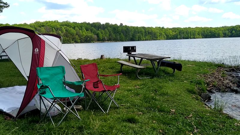 Picnic Tables, Grills, and Shade by the Water
