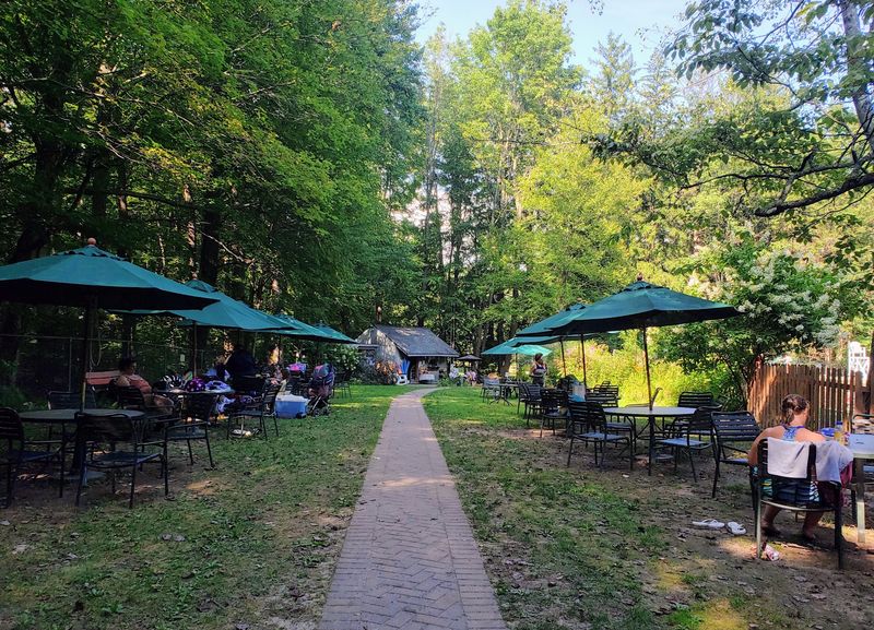 Picnic Tables, Loungers, And A Snack Hut Picnic Tables, Loungers, And A Snack Hut
