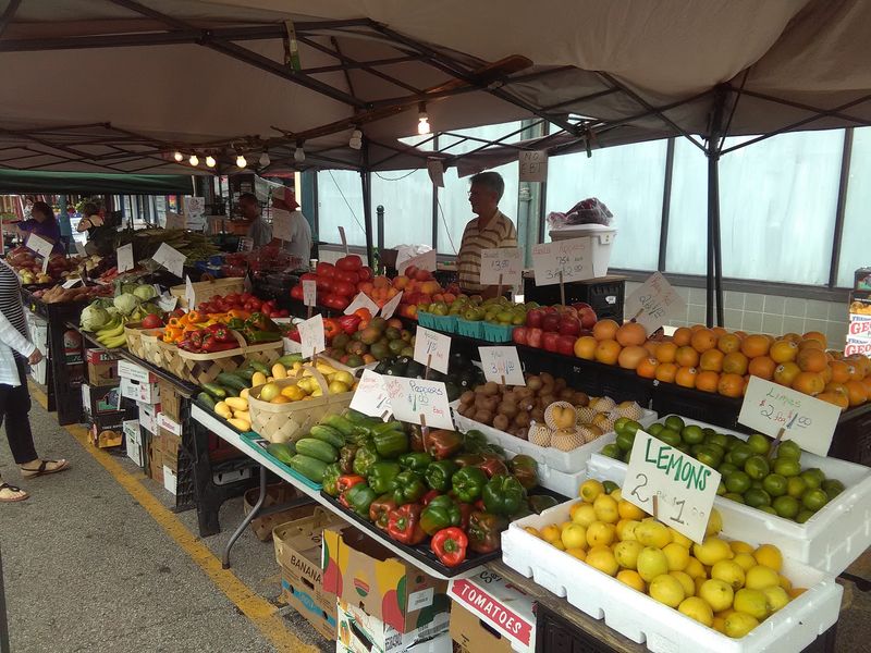 Produce, Plants, and the Farmers Market Running Outside