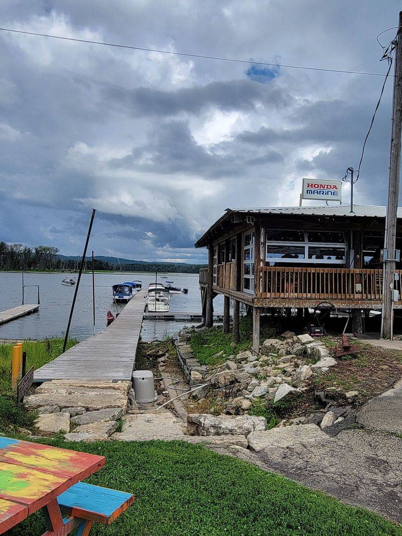 Pull Up by Boat and Tie Off at the Dock Pull Up by Boat and Tie Off at the Dock