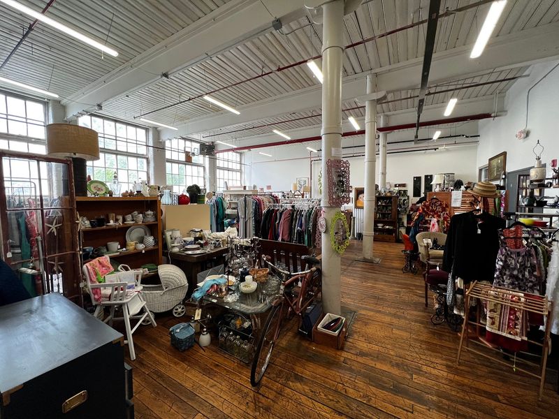 Racks of Vintage Clothing and Jeans