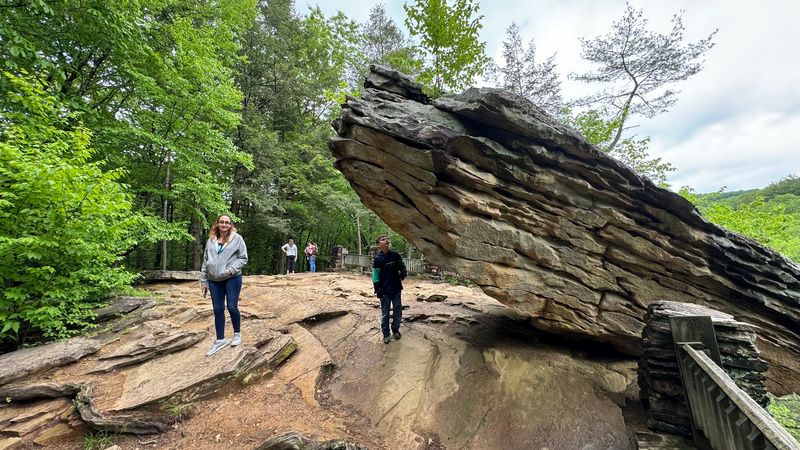 Rainbow Falls and Balanced Rock Trail, James Creek, Pennsylvania Rainbow Falls and Balanced Rock Trail, James Creek, Pennsylvania
