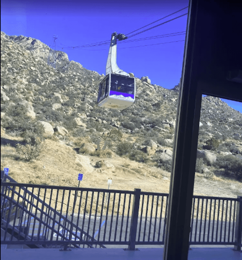 Riding the Aerial Tramway to the Top Riding the Aerial Tramway to the Top