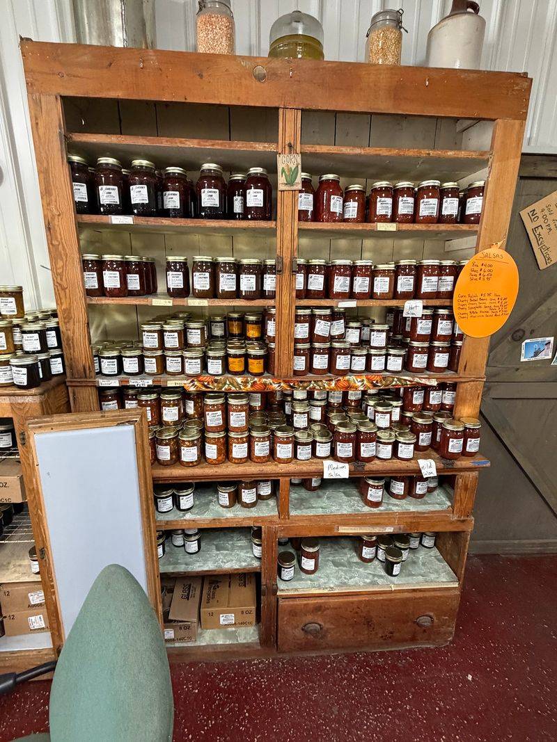 Shelves Full Of Local Jams And Jellies Shelves Full Of Local Jams And Jellies