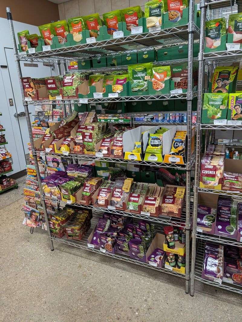 Shelves Stocked With Imported Polish Pantry Goods Shelves Stocked With Imported Polish Pantry Goods