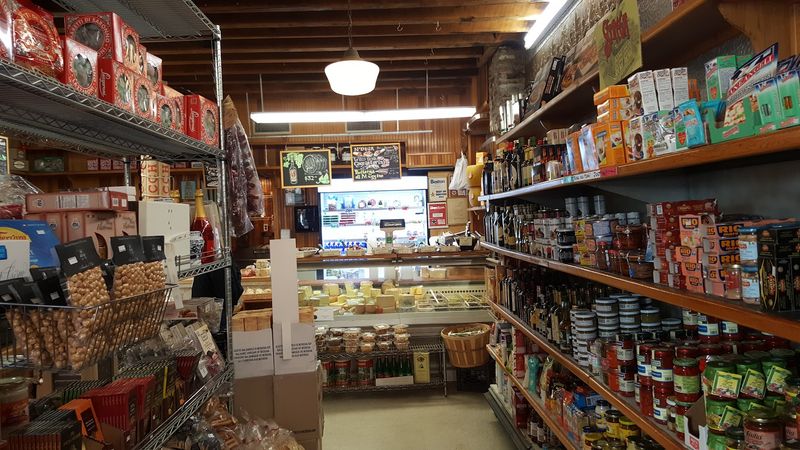 Shelves Stocked With Italian Pantry Staples Shelves Stocked With Italian Pantry Staples