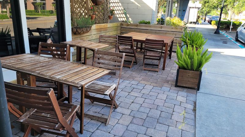 Sidewalk Tables and Porch-Side Mornings