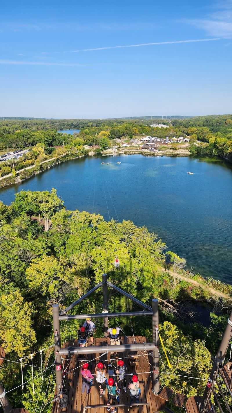 Sky-High Ziplines That Soar Over Quarry Waters Sky-High Ziplines That Soar Over Quarry Waters
