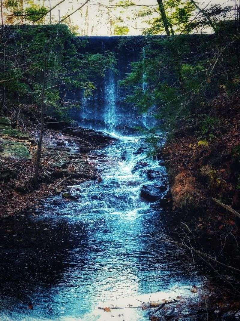 Stony Lake And A Small Waterfall Stop Stony Lake And A Small Waterfall Stop