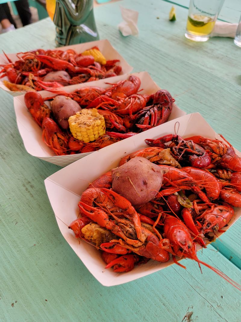 Sunday Crawfish Boils Out Back