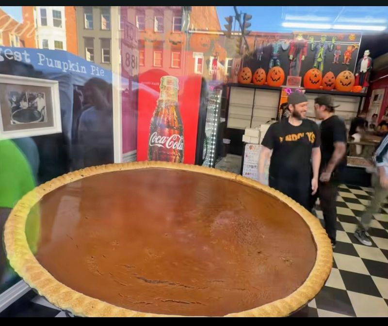 The Giant Pumpkin Pie in the Window The Giant Pumpkin Pie in the Window