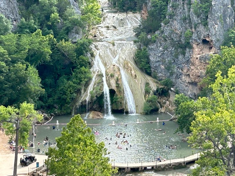 The Natural Swimming Pool at the Base of the Falls The Natural Swimming Pool at the Base of the Falls