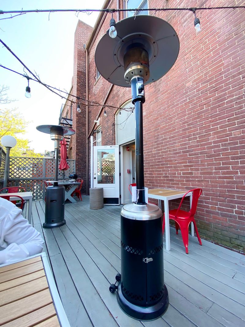 The Patio and Communal Table Out Back The Patio and Communal Table Out Back