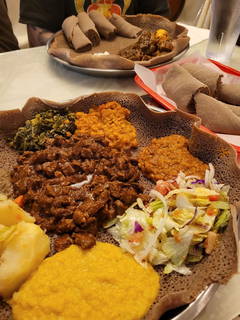 Tibs, Kitfo, Lamb, and Fried Tilapia