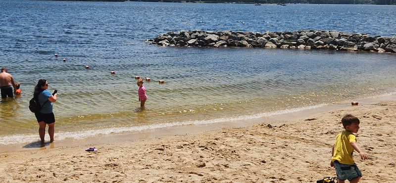 Two Beaches Divided By A Rocky Line Two Beaches Divided By A Rocky Line
