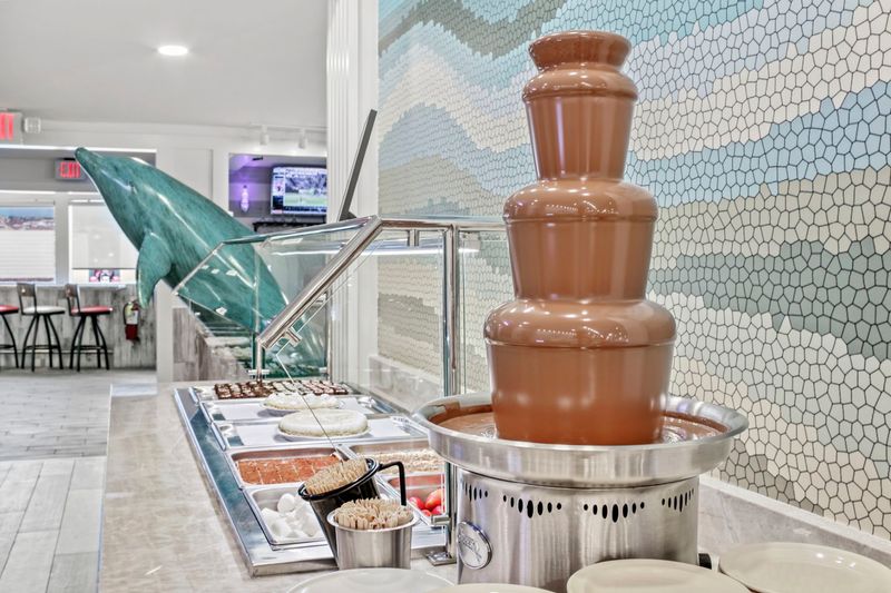 Two Dessert Bars And A Chocolate Fountain Two Dessert Bars And A Chocolate Fountain