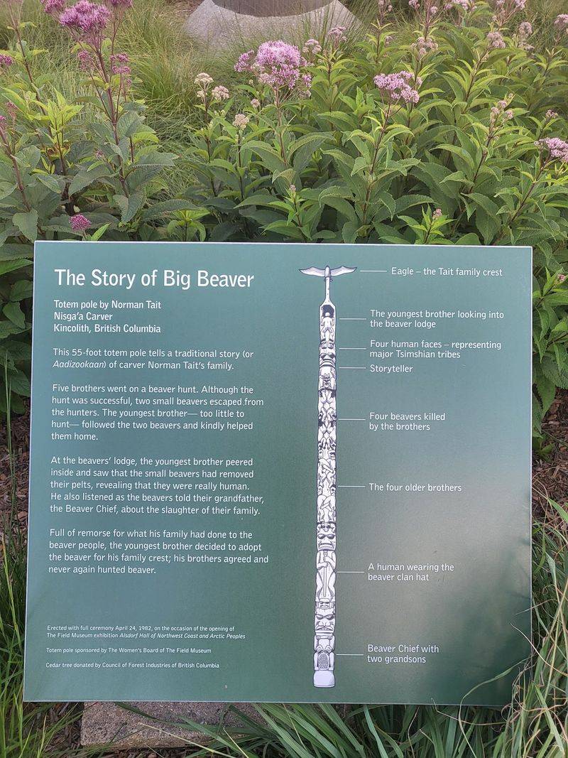 Use “carved-wood sculpture” instead of assuming “totem pole” Use “carved-wood sculpture” instead of assuming “totem pole”