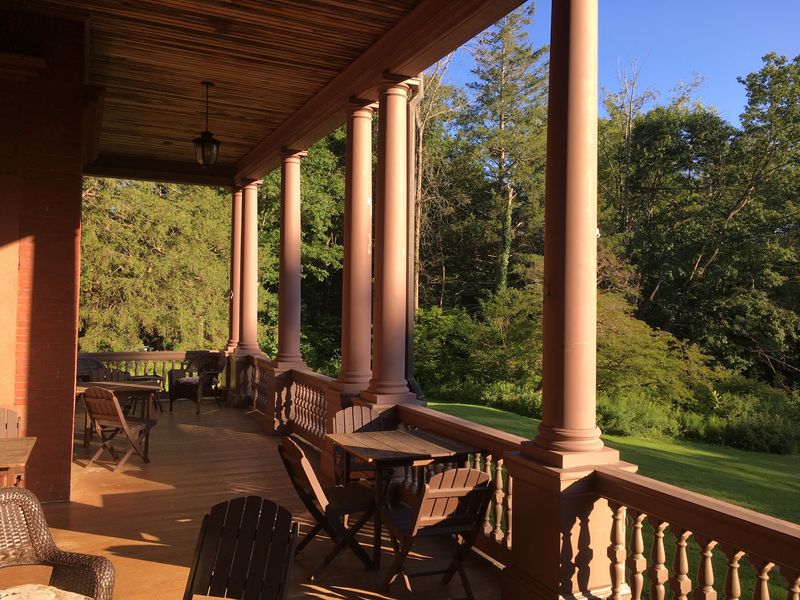 Veranda, Gardens, and a Carriage House Veranda, Gardens, and a Carriage House