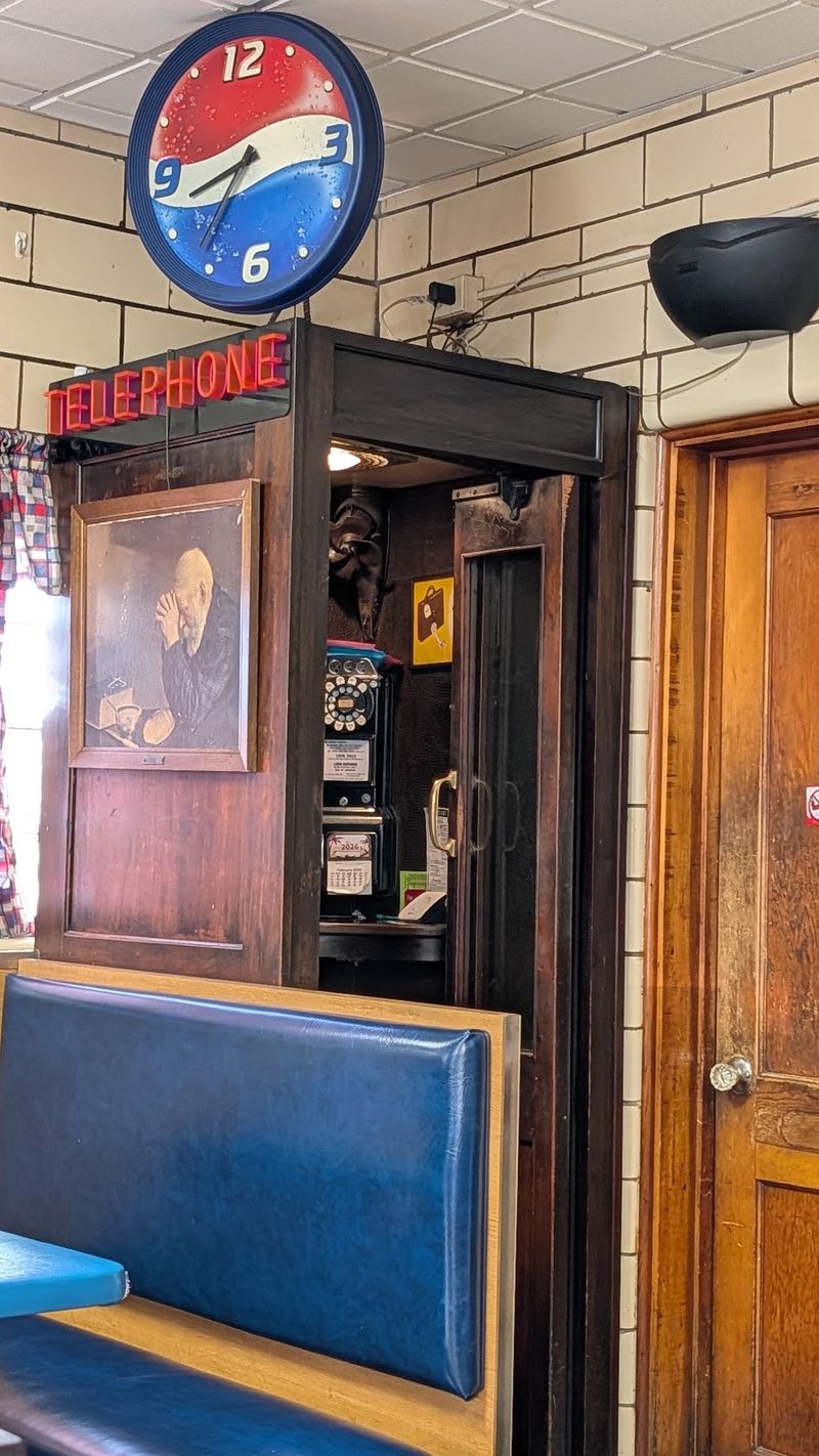 Yellow Brick Walls and a Vintage Phone Booth