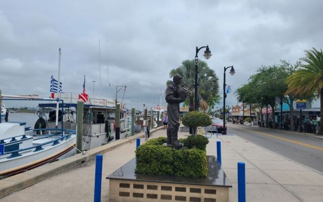 Dolphins Swim Past the Boardwalk While You Eat Fresh Seafood in Florida’s Tiny Tarpon Springs Sponge Docks
