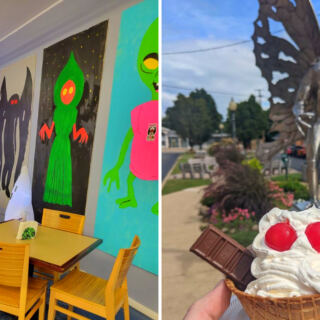 This West Virginia Ice Cream Shop Serves Mothman Milkshakes Steps From the Famous Statue