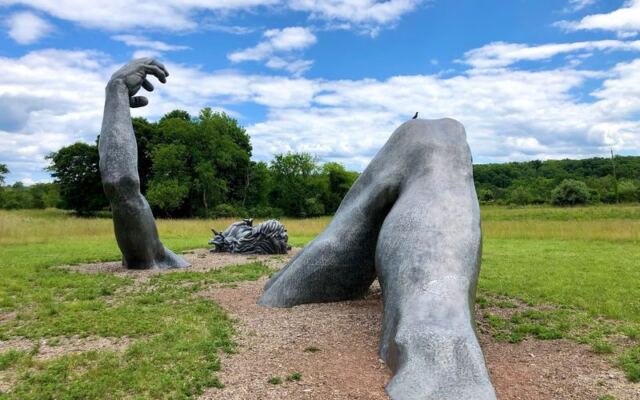 This Giant Sculpture By A New Jersey Meadow Trail Looks Different From Every Angle