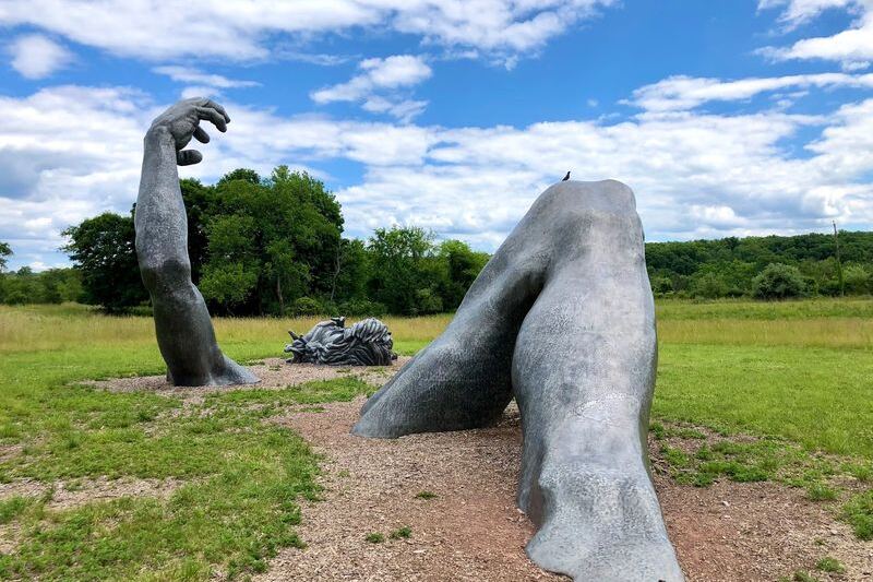 This Giant Sculpture By A New Jersey Meadow Trail Looks Different From Every Angle